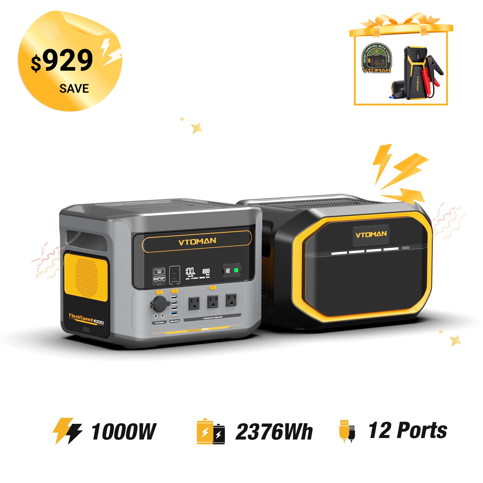 Paquete FlashSpeed ​​1000 + batería adicional de 1548 Wh