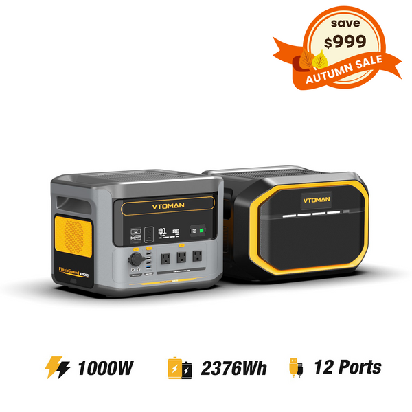 VTOMAN FlashSpeed 1000 with 1548Wh Extra Battery