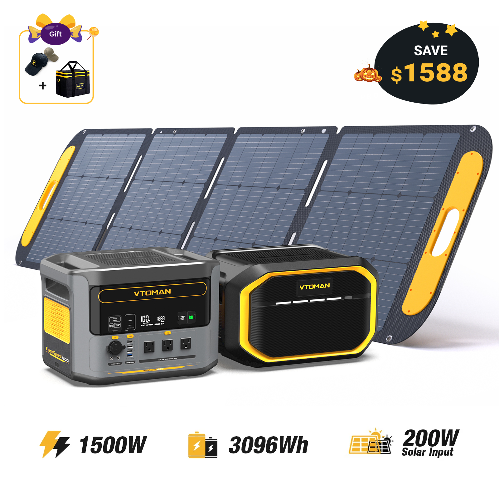 VTOMAN FlashSpeed 1500 Portable Power Station