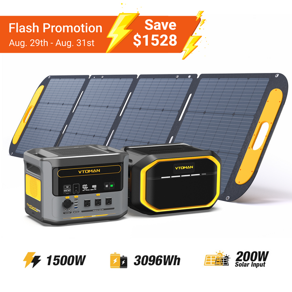 VTOMAN FlashSpeed 1500/3096Wh with 200W Pro Solar Panel