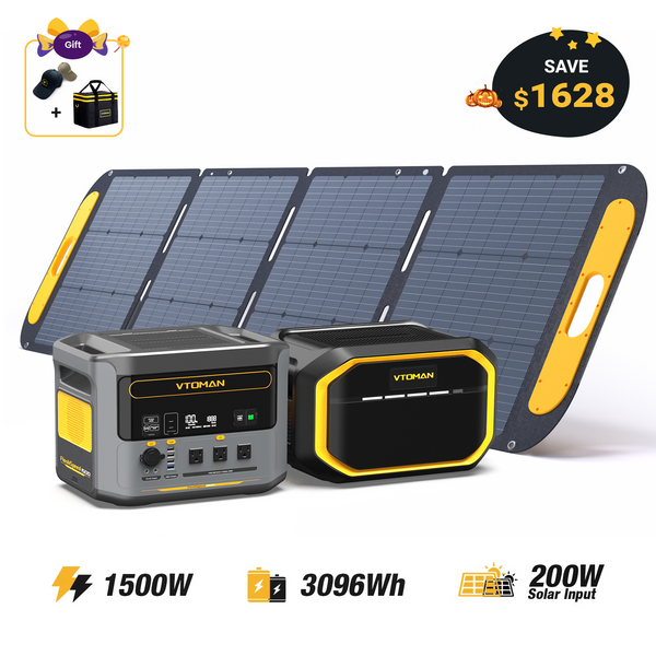 VTOMAN FlashSpeed 1500/3096Wh with 200W Pro Solar Panel