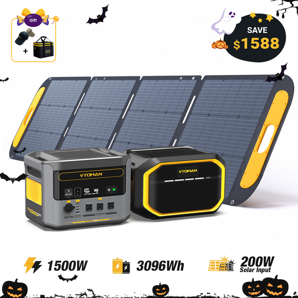 VTOMAN FlashSpeed 1500/3096Wh with 200W Pro Solar Panel