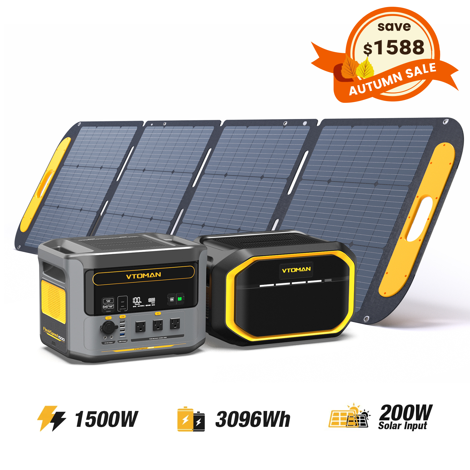 VTOMAN FlashSpeed 1500 Portable Power Station