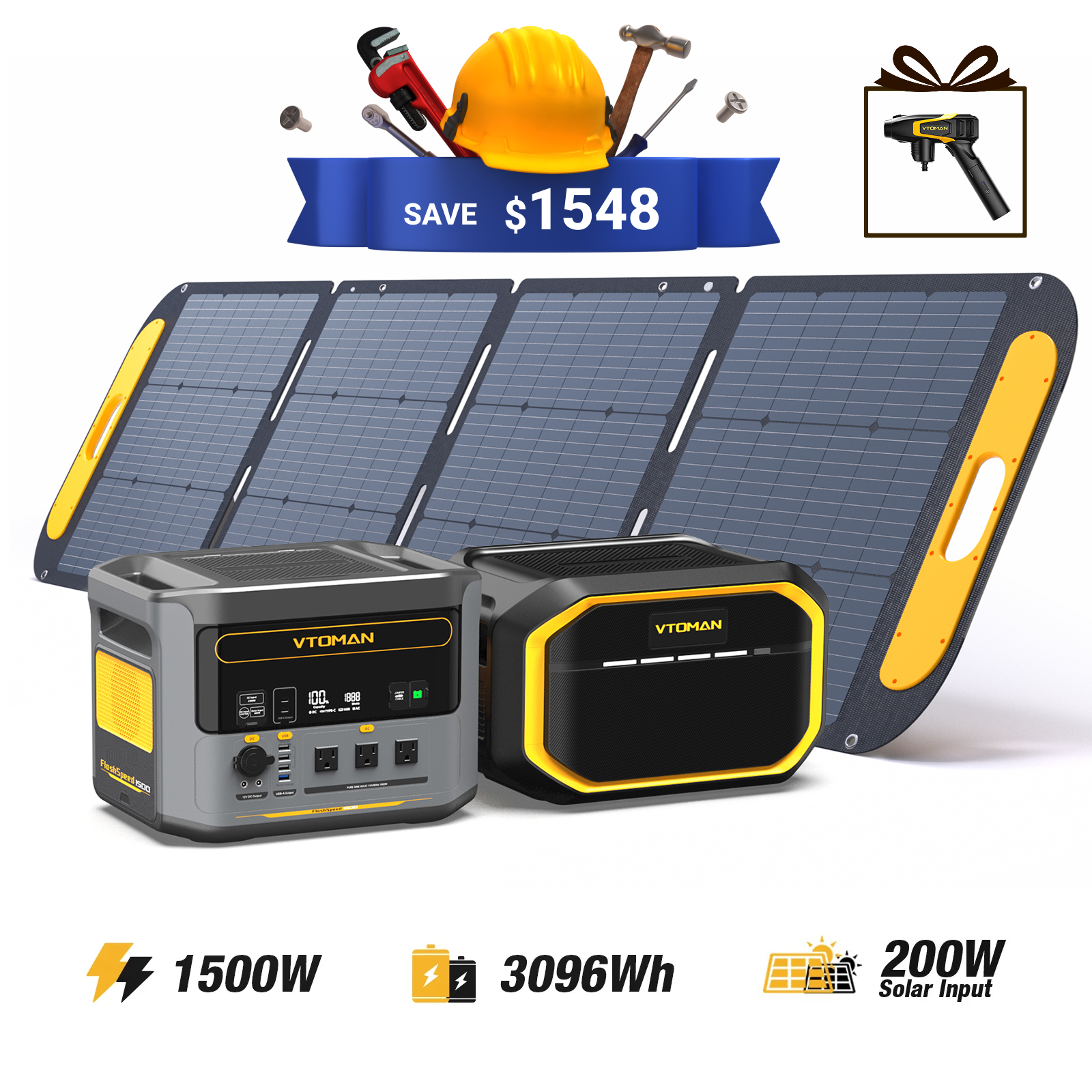VTOMAN FlashSpeed 1500 Portable Power Station