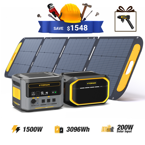 VTOMAN FlashSpeed 1500/3096Wh with 200W Pro Solar Panel