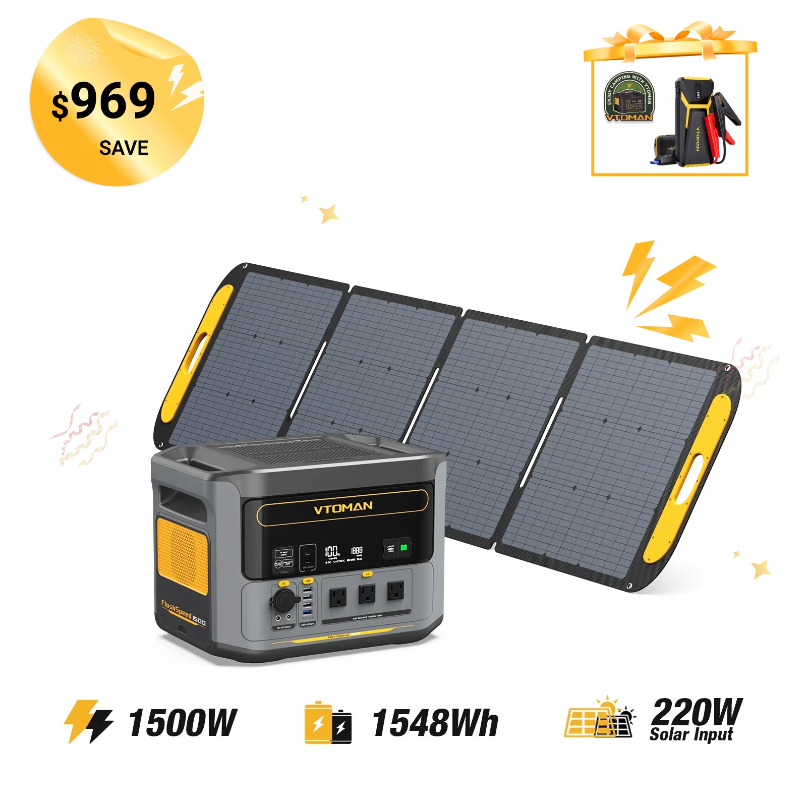 FlashSpeed 1500 with 220W Solar Panel