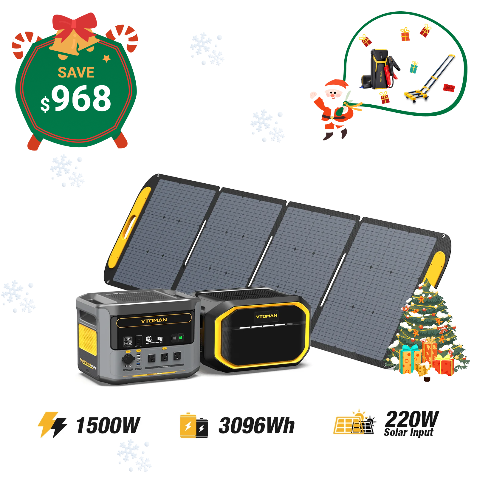 Generador solar FlashSpeed ​​1500W/3096Wh 220W