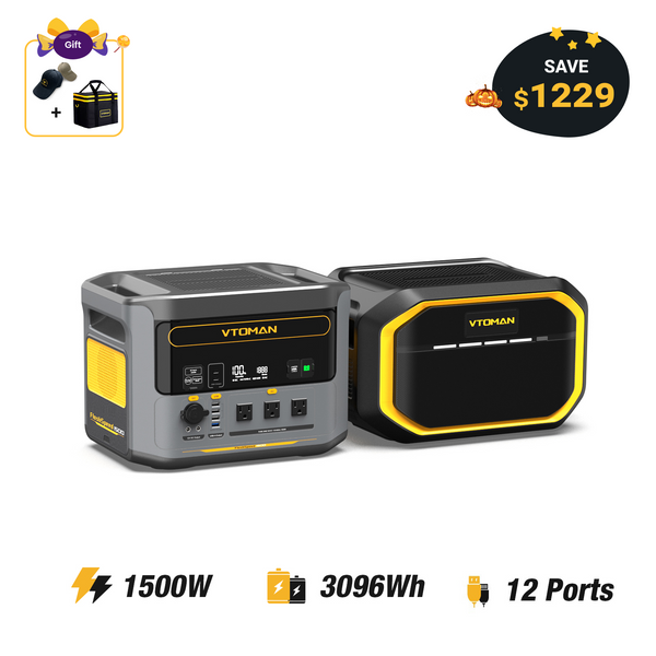VTOMAN FlashSpeed 1500 with 1548Wh Extra Battery