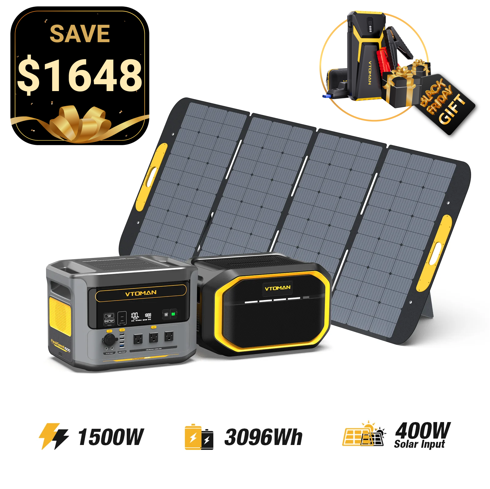 Bundle FlashSpeed 1500W/3096Wh 400W Solar Panel