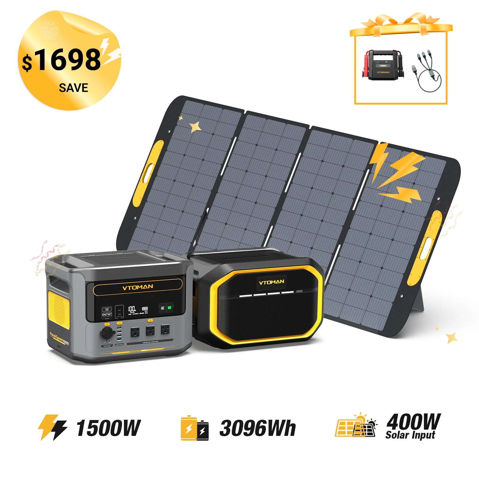 Bundle FlashSpeed 1500W/3096Wh 400W Solar Panel