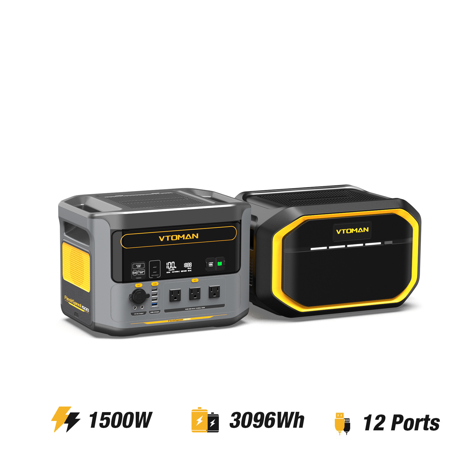 VTOMAN 1548Wh Extra Battery for FlashSpeed 1500/1000/600