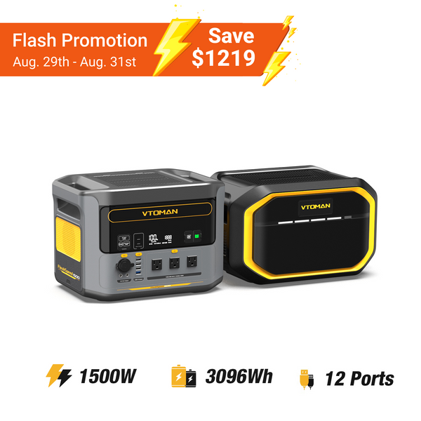 VTOMAN FlashSpeed 1500 with 1548Wh Extra Battery