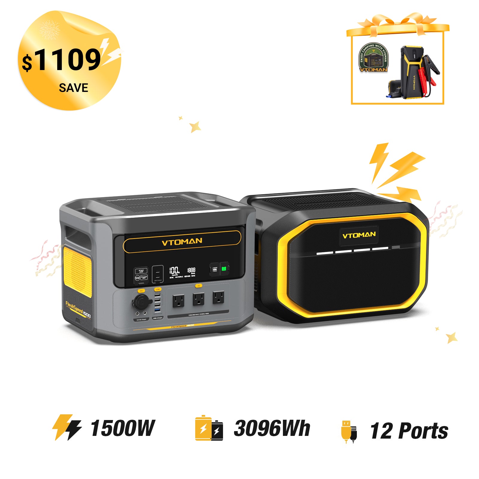 Paquete FlashSpeed ​​1500 + batería adicional de 1548 Wh