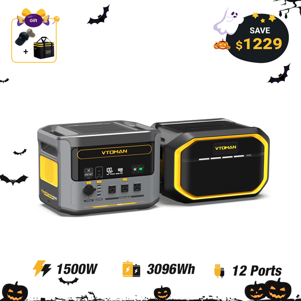 VTOMAN FlashSpeed 1500 with 1548Wh Extra Battery