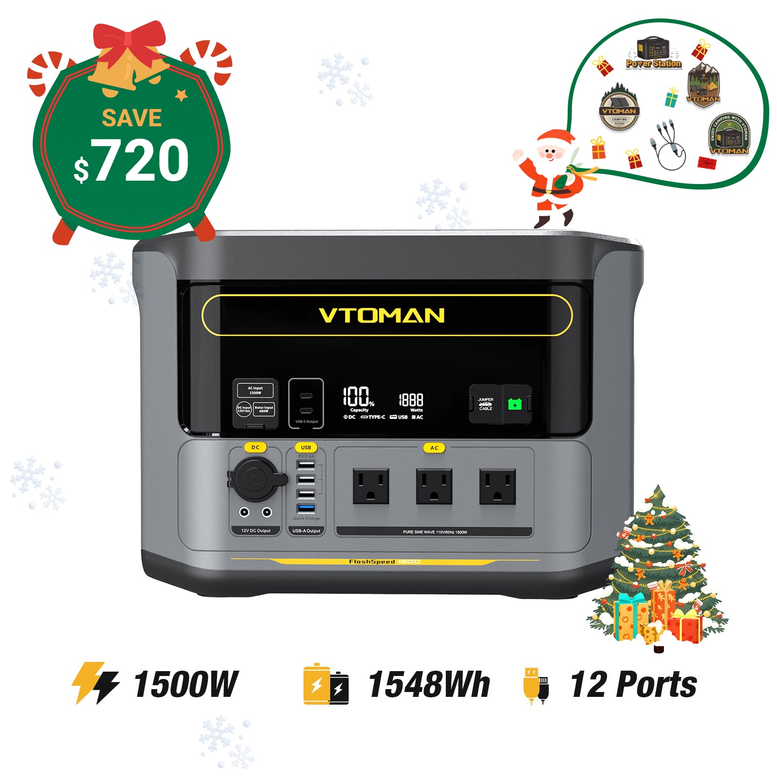 VTOMAN FlashSpeed 1500 Power Station