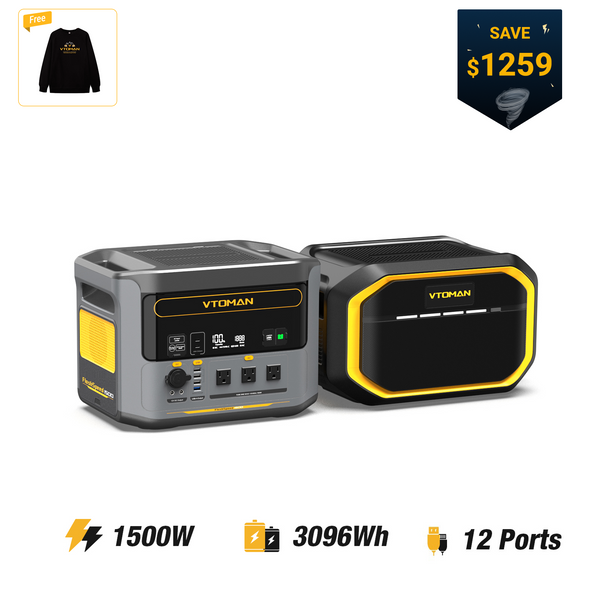 VTOMAN FlashSpeed 1500 with 1548Wh Extra Battery
