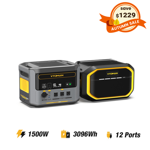 VTOMAN FlashSpeed 1500 with 1548Wh Extra Battery