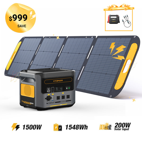 Panel solar FlashSpeed ​​de 1500 W/1548 Wh y 220 W