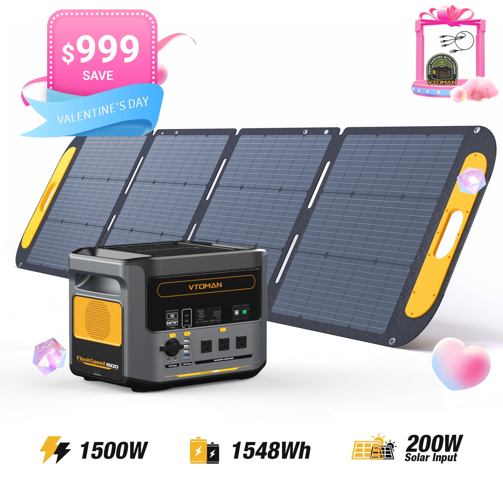 VTOMAN 200W Pro Portable Solar Panel