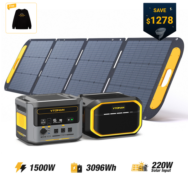 VTOMAN FlashSpeed 1500/3096Wh with 220W Pro Solar Panel