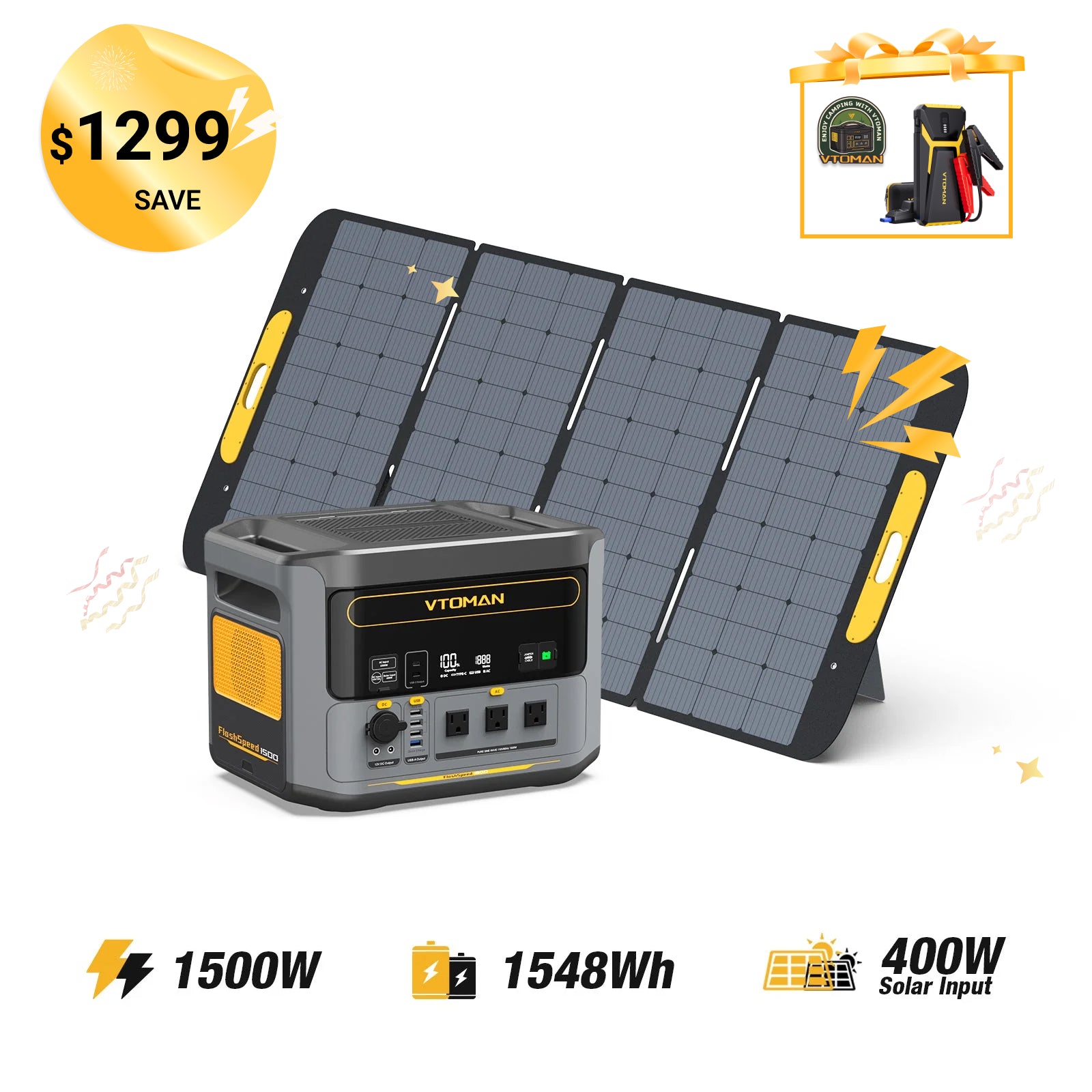 Generador solar FlashSpeed ​​1500W/1548Wh 400W