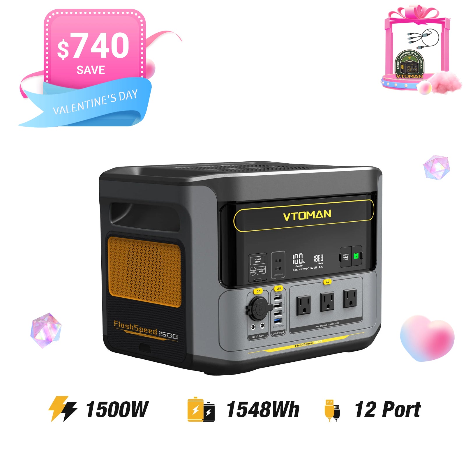 VTOMAN FlashSpeed 1500 Power Station