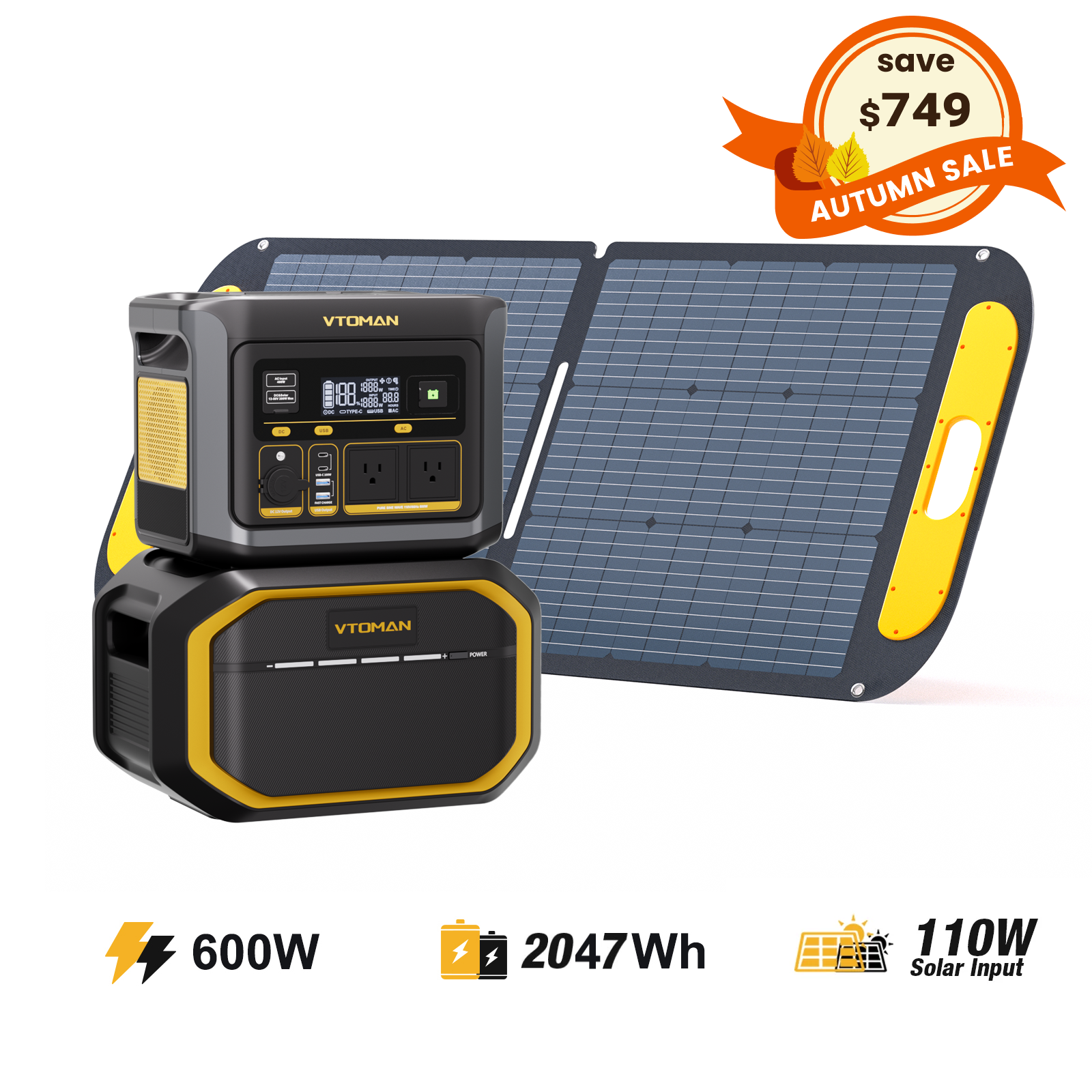 VTOMAN FlashSpeed 600 Portable Power Station