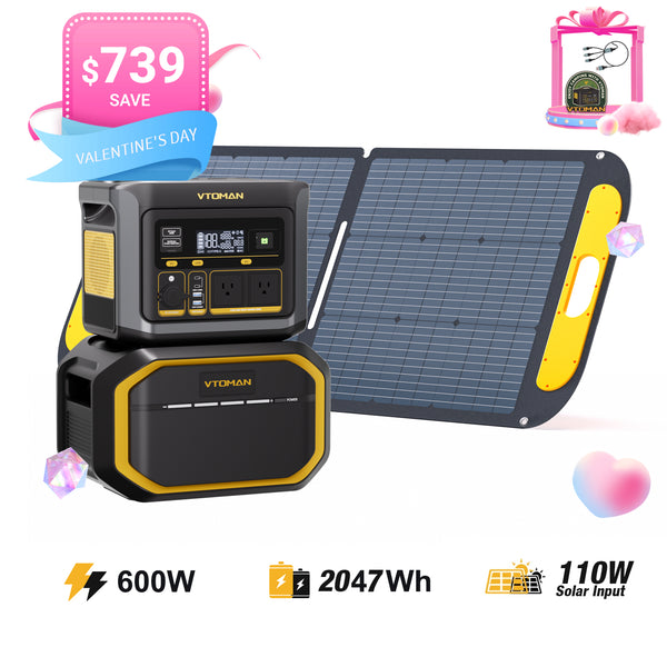 Bundle FlashSpeed 600W/2047Wh with 110W Solar Panel