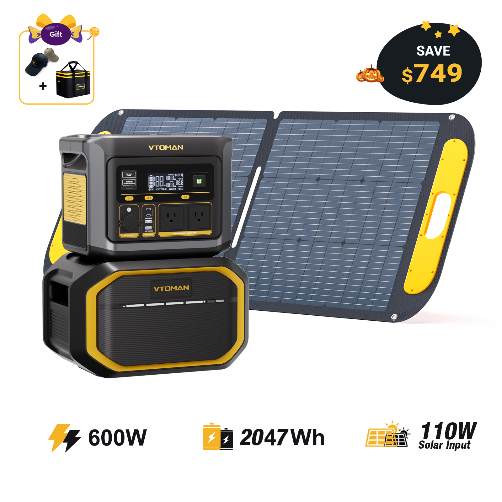 VTOMAN FlashSpeed 600 Portable Power Station
