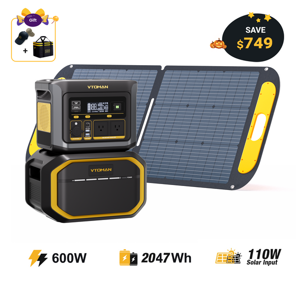 VTOMAN FlashSpeed 600/2047Wh with 110W Solar Panel