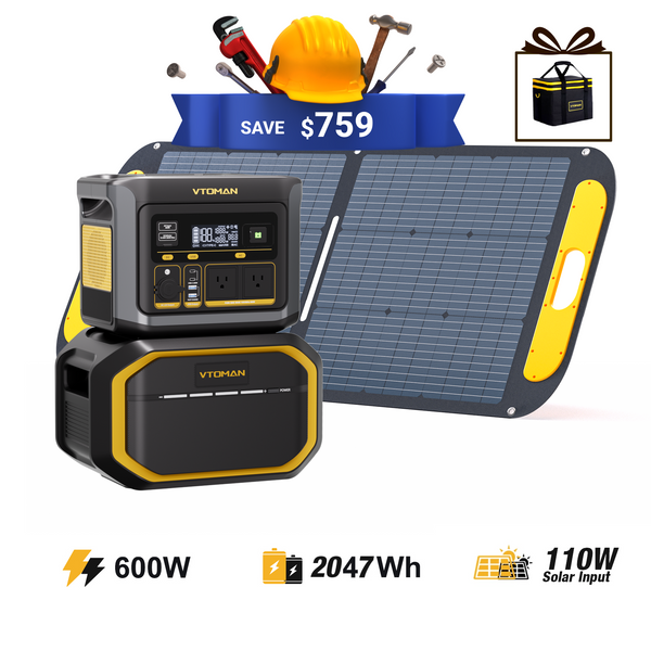 VTOMAN FlashSpeed 600/2047Wh with 110W Solar Panel