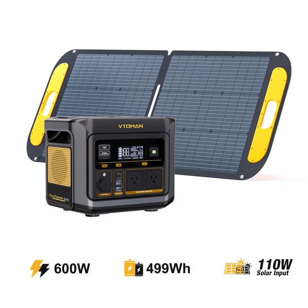 VTOMAN FlashSpeed 600 with 110W Solar Panel