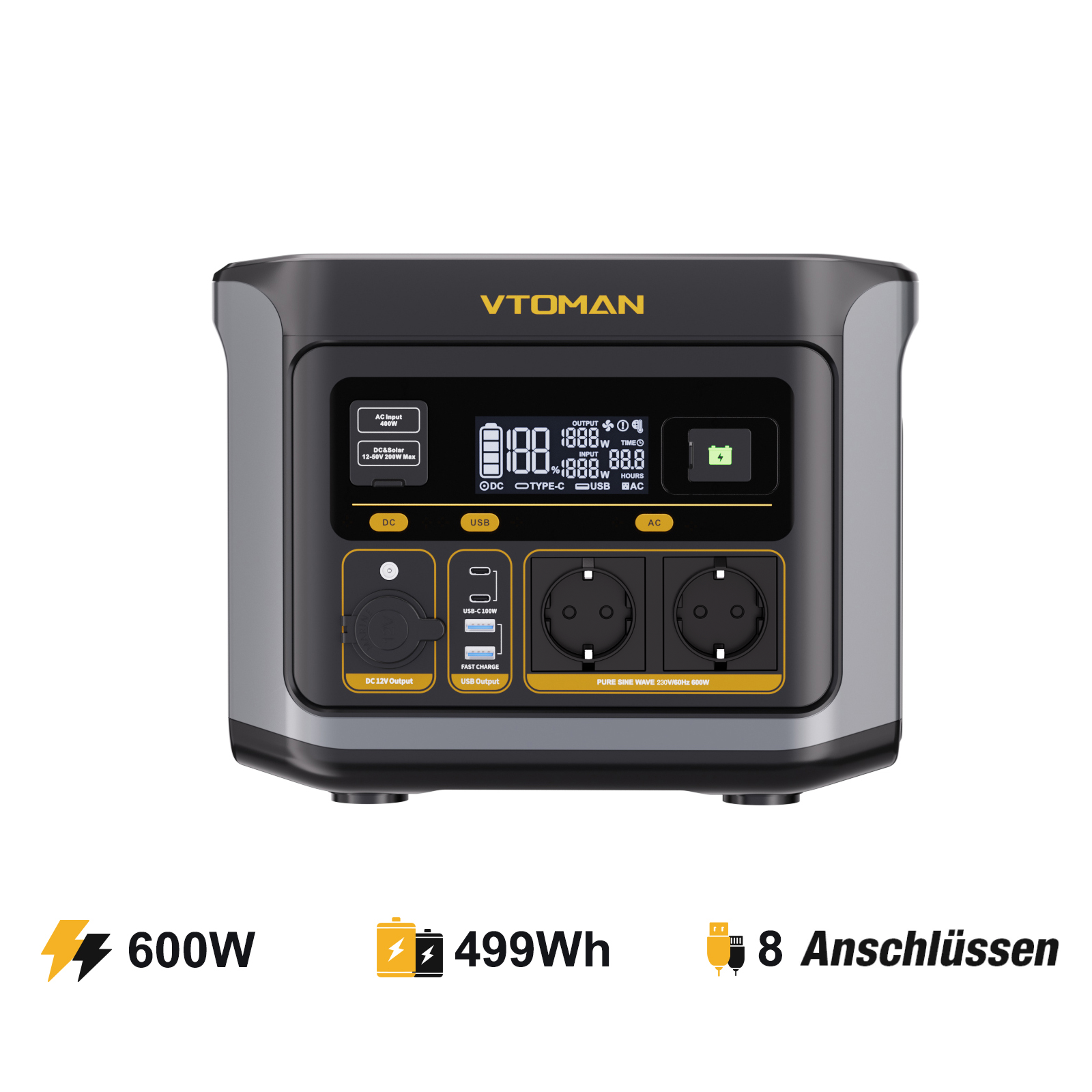 VTOMAN FlashSpeed 600 with 1548Wh Extra Battery