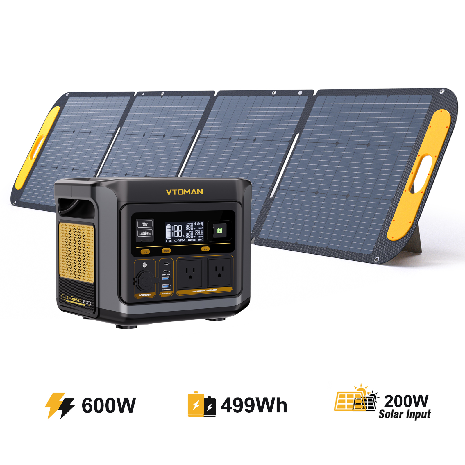 VTOMAN 200W Portable Solar Panel