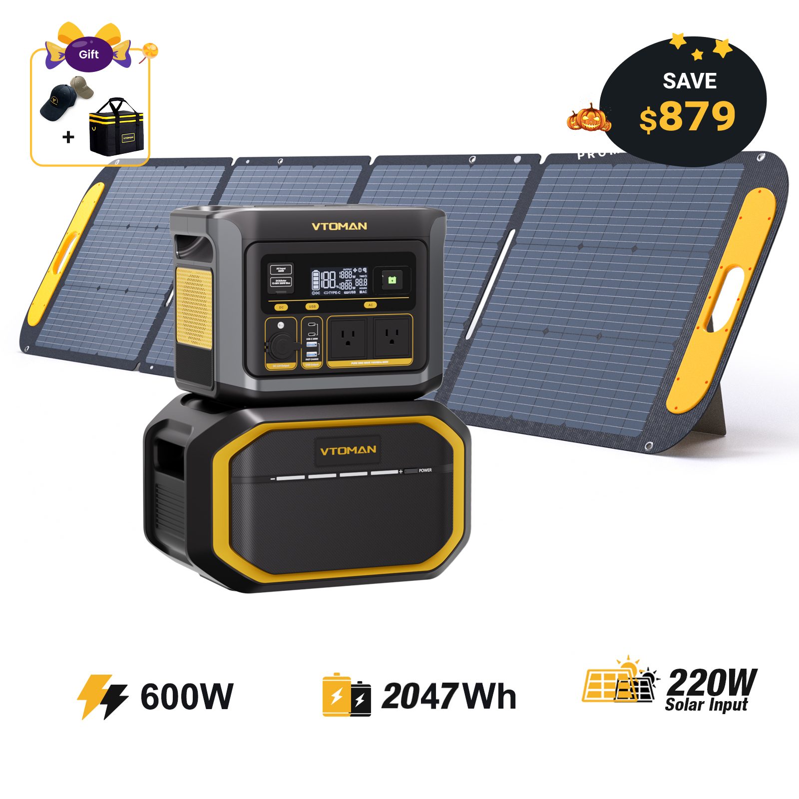 VTOMAN FlashSpeed 600 Portable Power Station