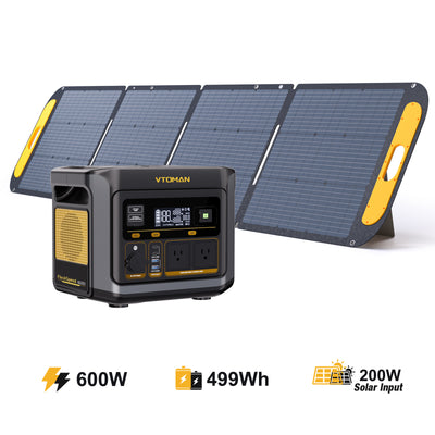 VTOMAN FlashSpeed 600 V-BEYOND™ with 200W Solar Panel