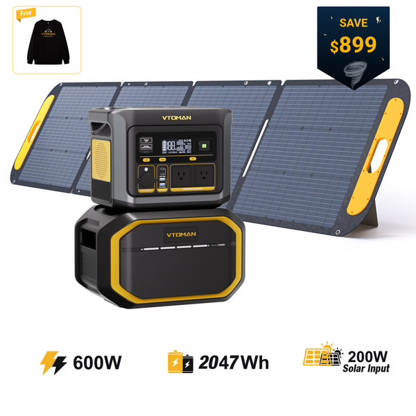 VTOMAN FlashSpeed 600/2047Wh with 200W Solar Panel
