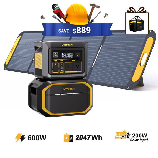 VTOMAN FlashSpeed 600/2047Wh with 200W Solar Panel