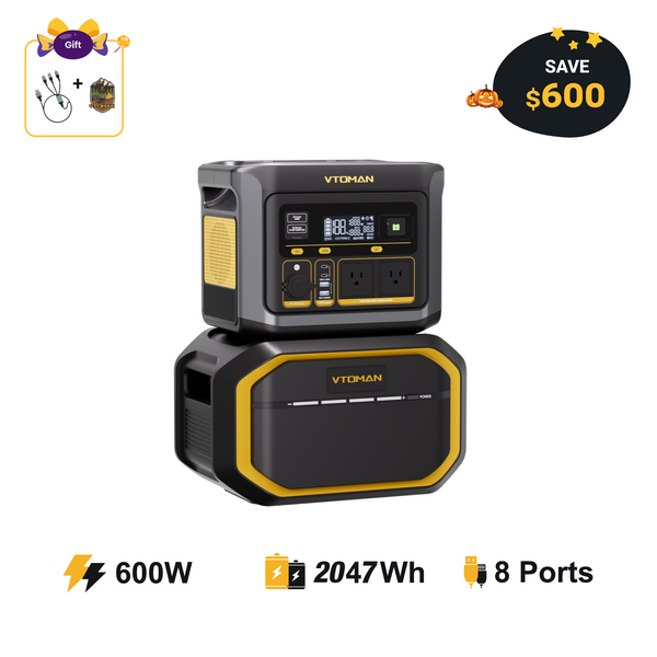VTOMAN FlashSpeed 600 with 1548Wh Extra Battery
