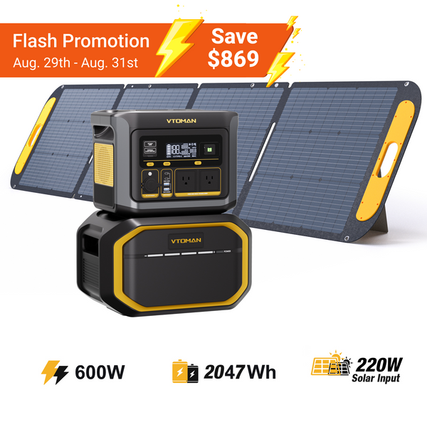 VTOMAN FlashSpeed 600/2047Wh with 220W Solar Panel