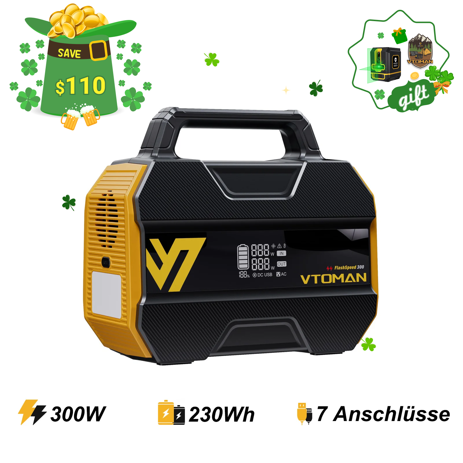 VTOMAN FlashSpeed 300 Power Station