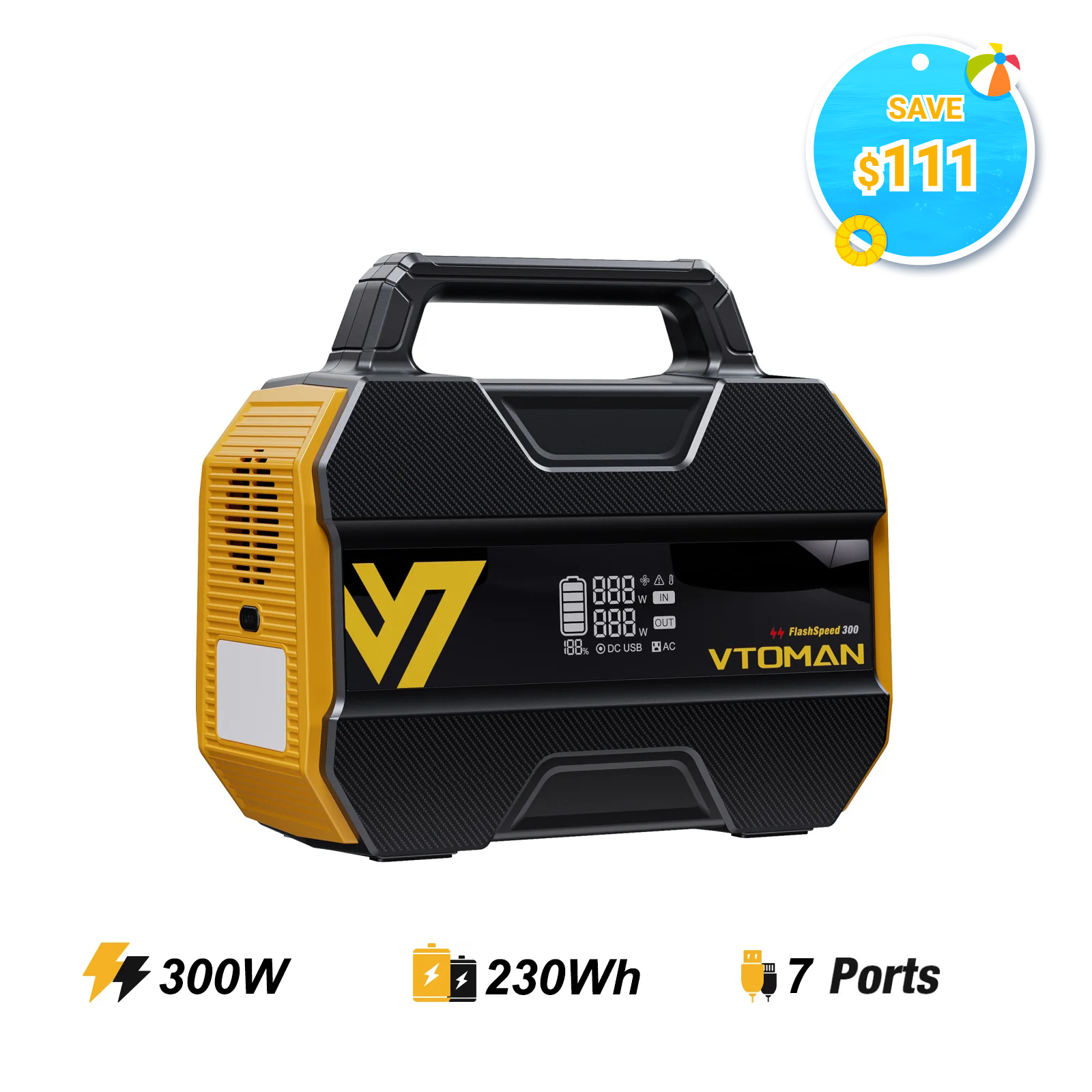 VTOMAN FlashSpeed 300 Portable Power Station