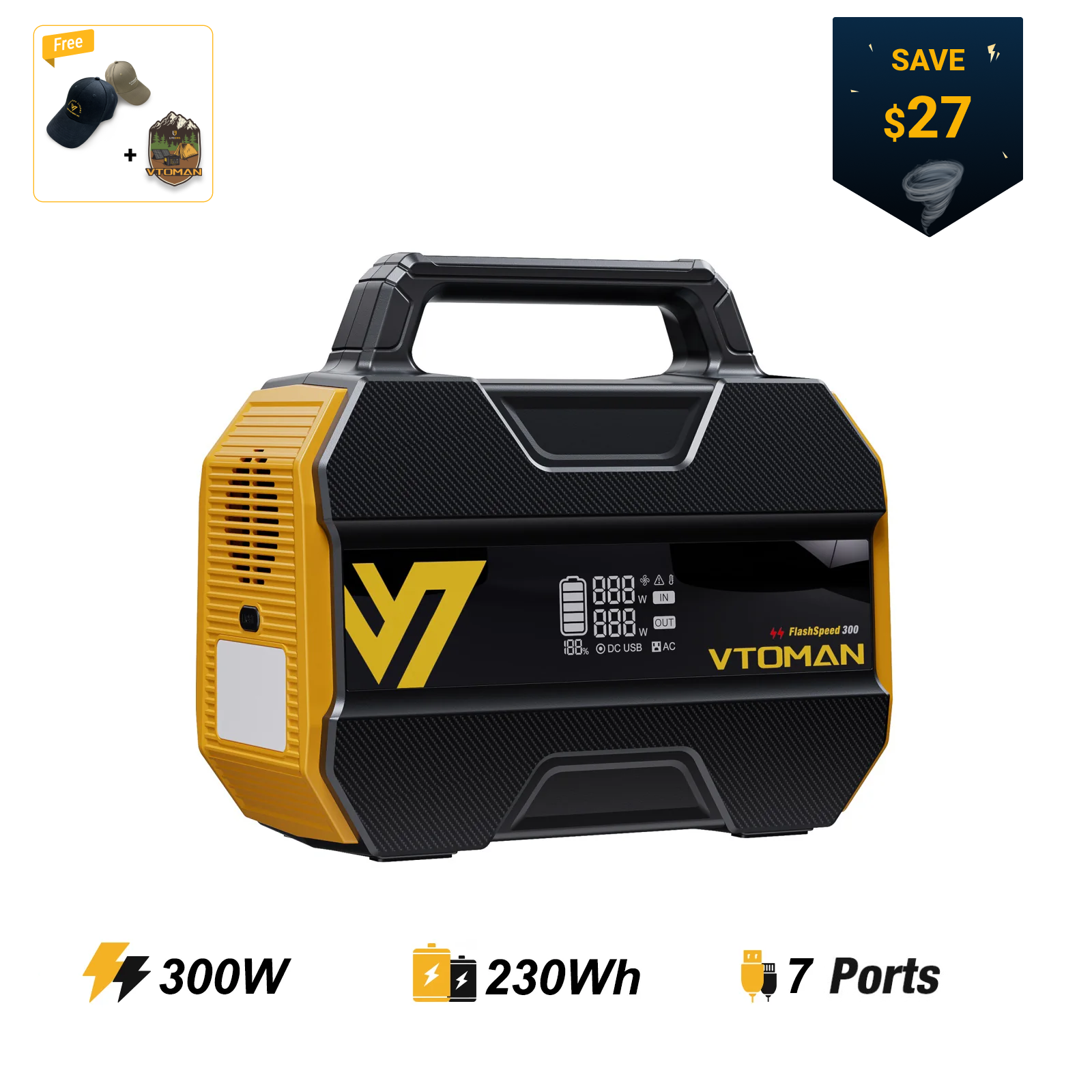 VTOMAN FlashSpeed 300 Portable Power Station