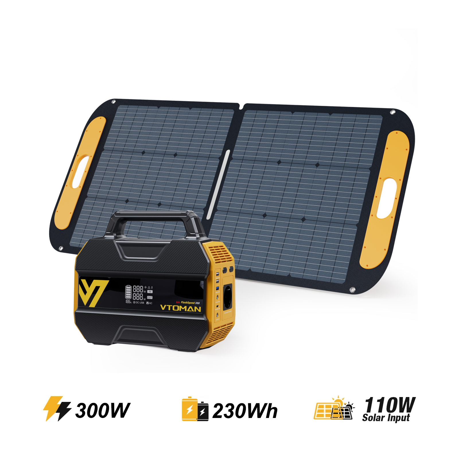 VTOMAN 110W Portable Solar Panel