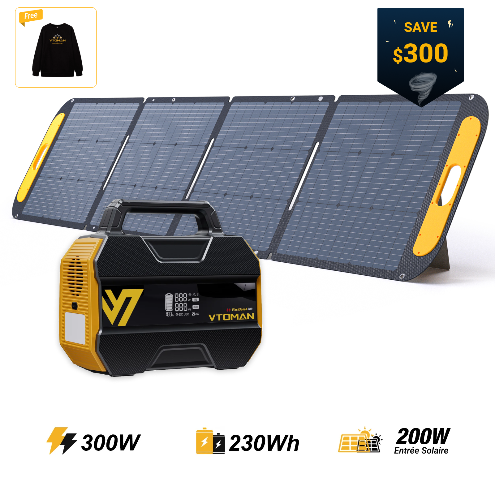 VTOMAN FlashSpeed 300 Portable Power Station