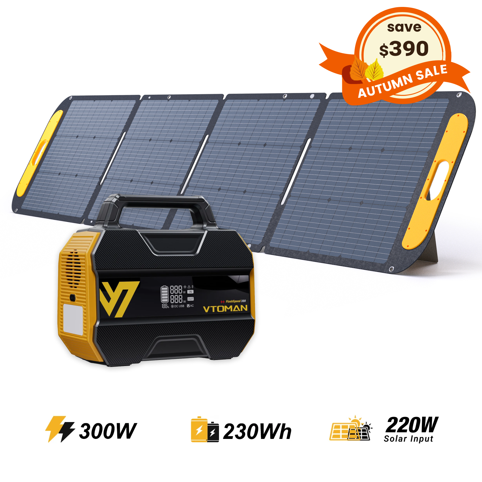 VTOMAN FlashSpeed 300 Portable Power Station