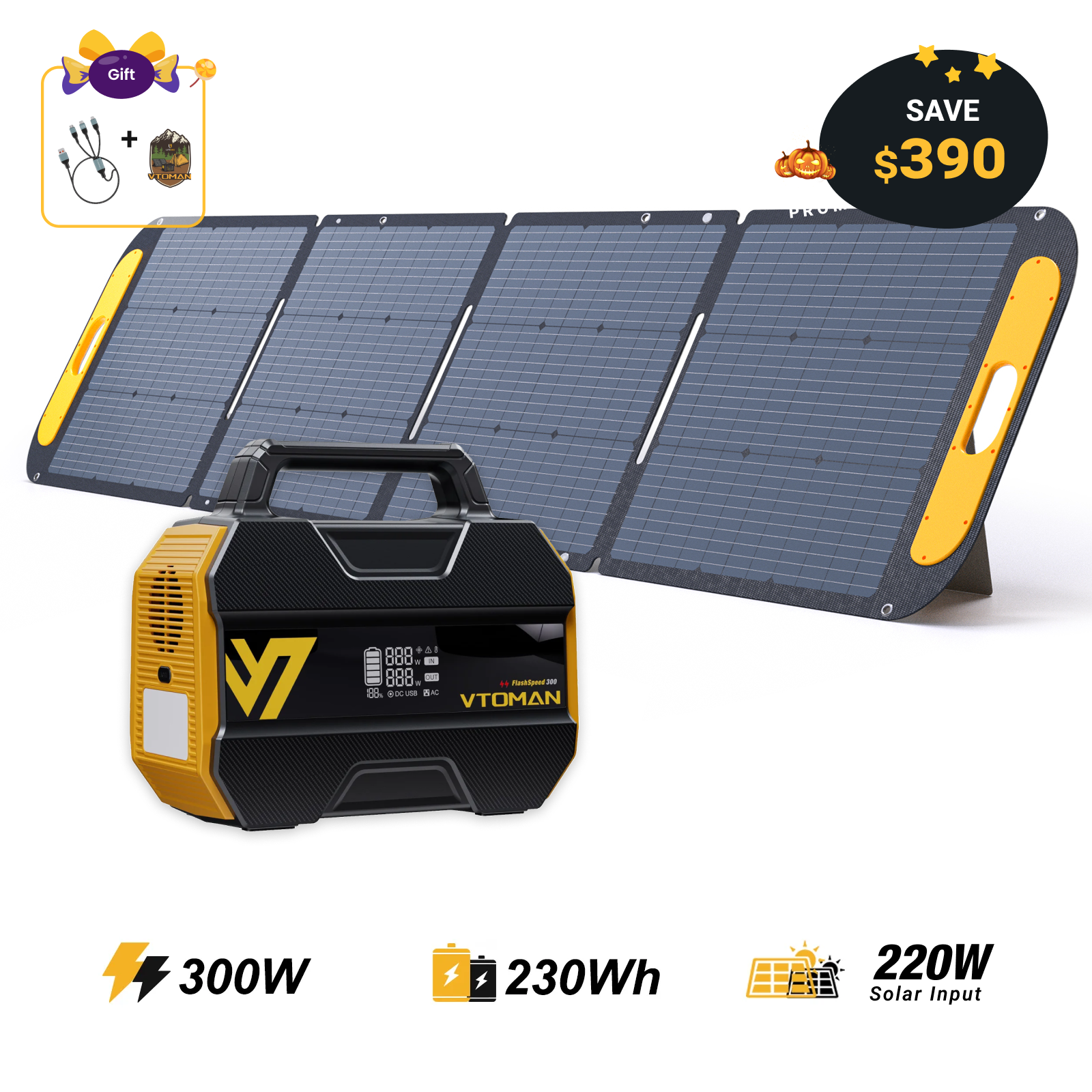 VTOMAN FlashSpeed 300 Portable Power Station