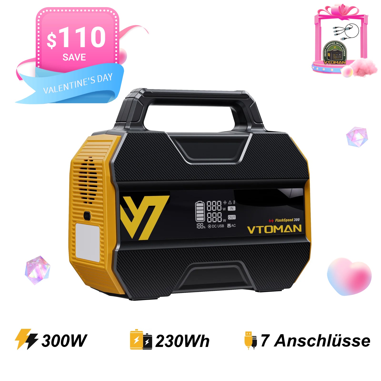 VTOMAN FlashSpeed 300 Power Station