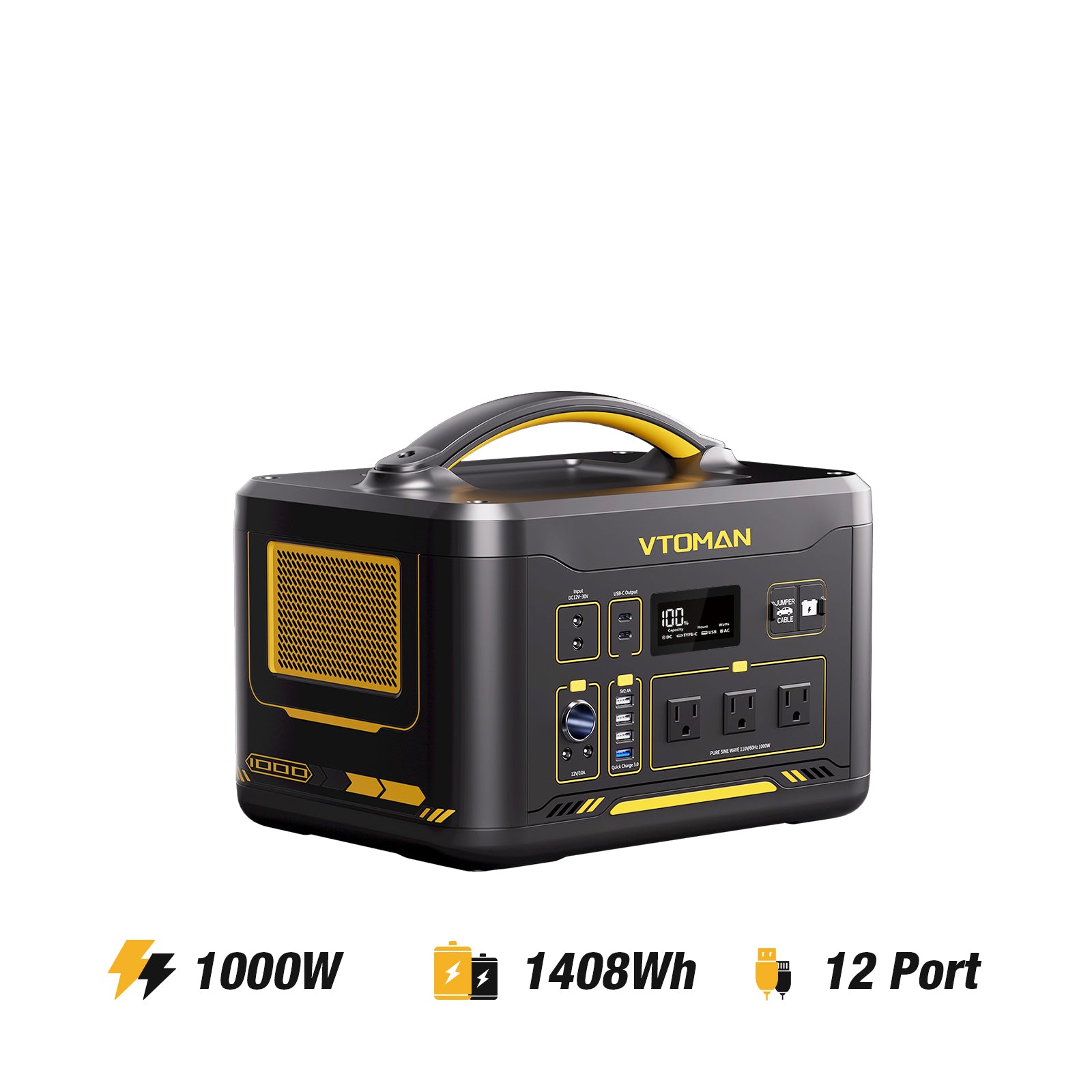 VTOMAN Jump 1000W/1408Wh 110W Solar Generator