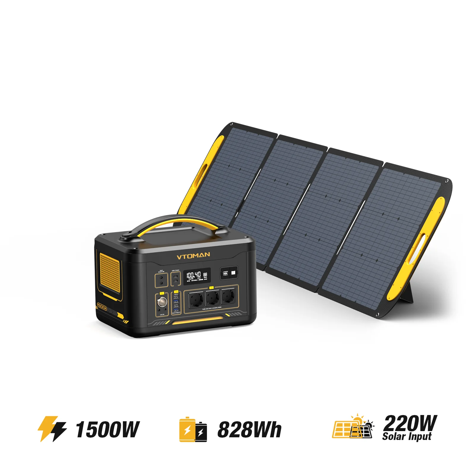 VTOMAN 220W Portable Solar Panel